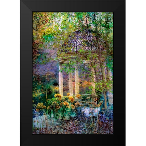 The Gazebo Black Modern Wood Framed Art Print by Rivera, John