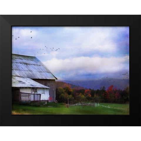 Vermont Afternoon Black Modern Wood Framed Art Print by Rivera, John