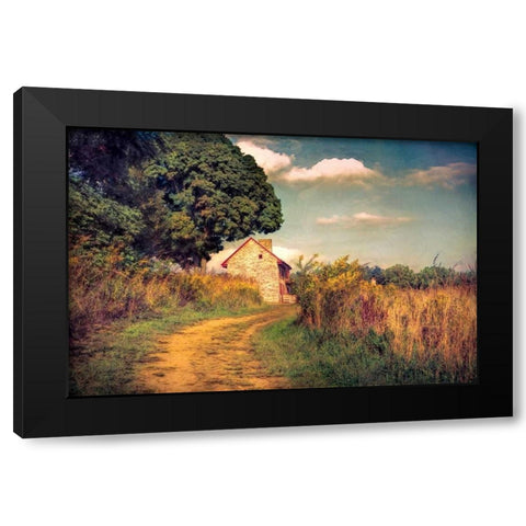 Webb Farm House Black Modern Wood Framed Art Print by Rivera, John