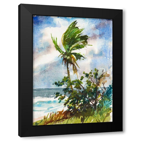 Ocean Breeze Black Modern Wood Framed Art Print with Double Matting by Rodgers, Richard A.