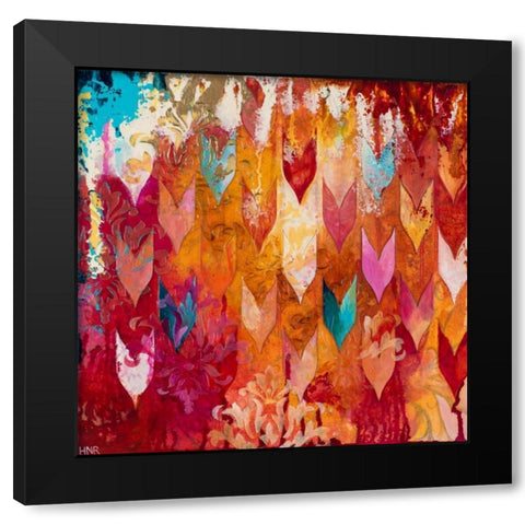 Love Falls From The Sky Black Modern Wood Framed Art Print by Robinson, Heather Noel
