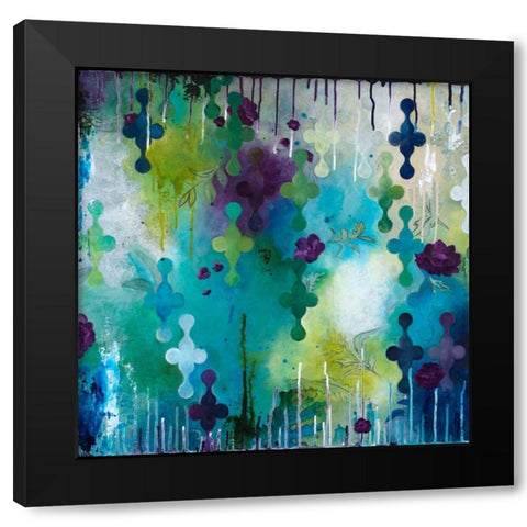 Seafoam Storm One Black Modern Wood Framed Art Print with Double Matting by Robinson, Heather Noel