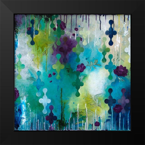 Seafoam Storm One Black Modern Wood Framed Art Print by Robinson, Heather Noel