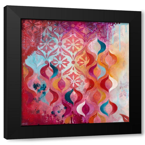 Sweet Hot Black Modern Wood Framed Art Print with Double Matting by Robinson, Heather Noel