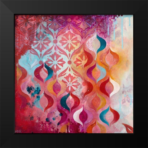 Sweet Hot Black Modern Wood Framed Art Print by Robinson, Heather Noel