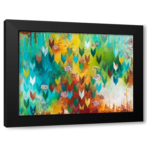 The Key to Happiness Black Modern Wood Framed Art Print with Double Matting by Robinson, Heather Noel