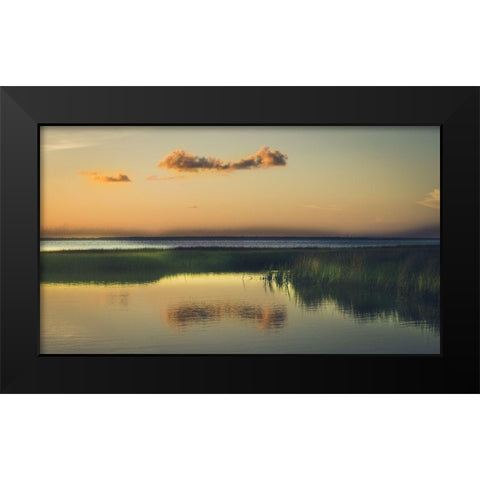 Of Love and Solitude Black Modern Wood Framed Art Print by Rogers, Eunika