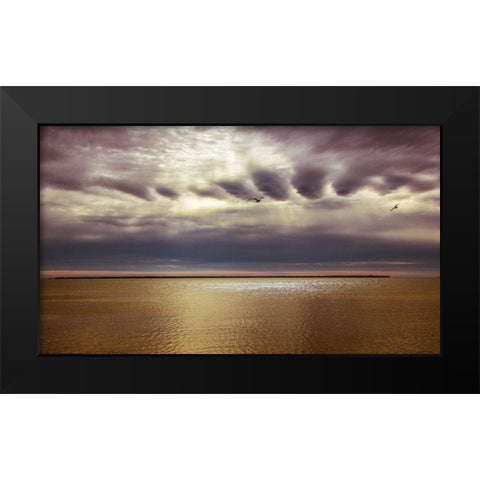 To Face This Day Black Modern Wood Framed Art Print by Rogers, Eunika