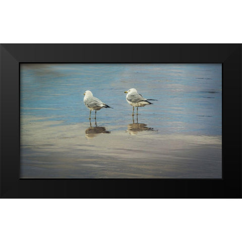 Silent They Wait Black Modern Wood Framed Art Print by Rogers, Eunika