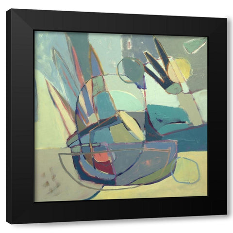 Three Easy Steps Black Modern Wood Framed Art Print by Rufo, Caroline