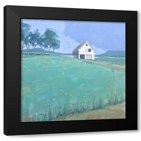 Barn in Midsummer Light Black Modern Wood Framed Art Print with Double Matting by Rufo, John