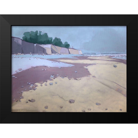 Fourth Cliff Black Modern Wood Framed Art Print by Rufo, John