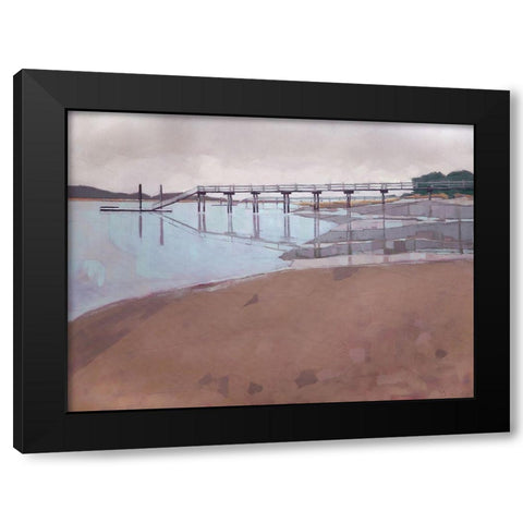 Morning Low Tide Black Modern Wood Framed Art Print by Rufo, John