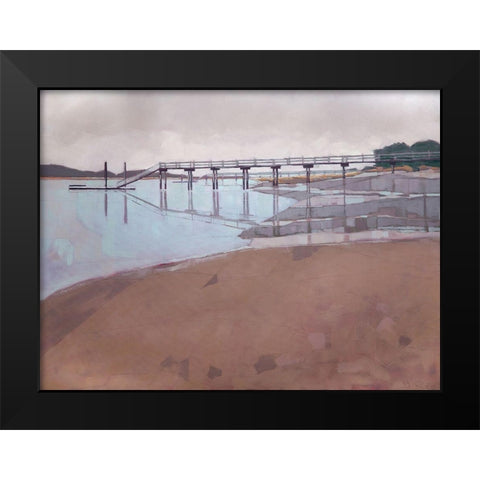 Morning Low Tide Black Modern Wood Framed Art Print by Rufo, John