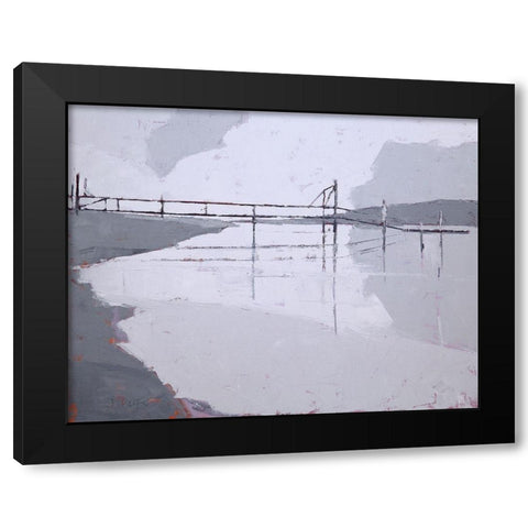Tidal River Black Modern Wood Framed Art Print with Double Matting by Rufo, John