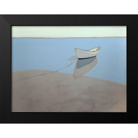 White Dory Black Modern Wood Framed Art Print by Rufo, John