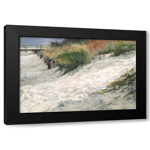 Retreat Black Modern Wood Framed Art Print with Double Matting by Roberts, Linda
