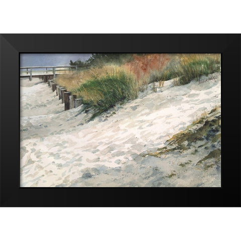 Retreat Black Modern Wood Framed Art Print by Roberts, Linda