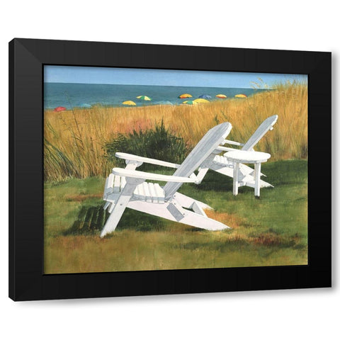 Sea Serenade Black Modern Wood Framed Art Print by Roberts, Linda