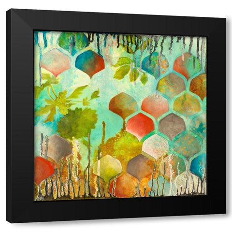 Sprightly Black Modern Wood Framed Art Print with Double Matting by Robinson, Heather Noel