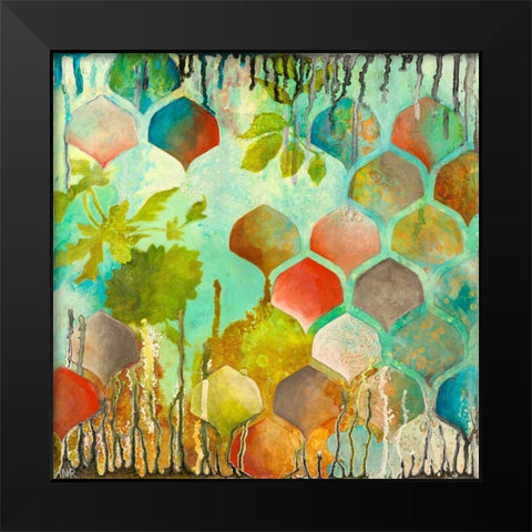 Sprightly Black Modern Wood Framed Art Print by Robinson, Heather Noel