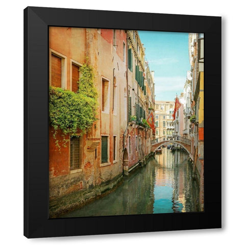 Vintage Inspired Venice Black Modern Wood Framed Art Print with Double Matting by Ryan, Brooke T.