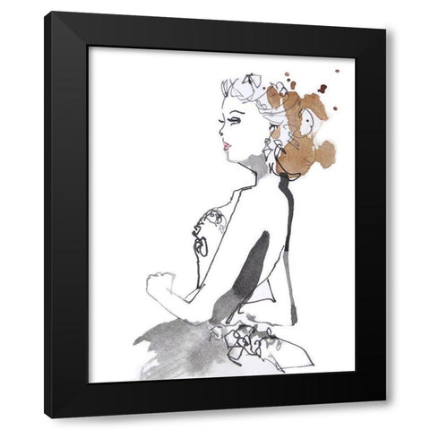 Dancing Queen Black Modern Wood Framed Art Print by Rideout, Schuyler