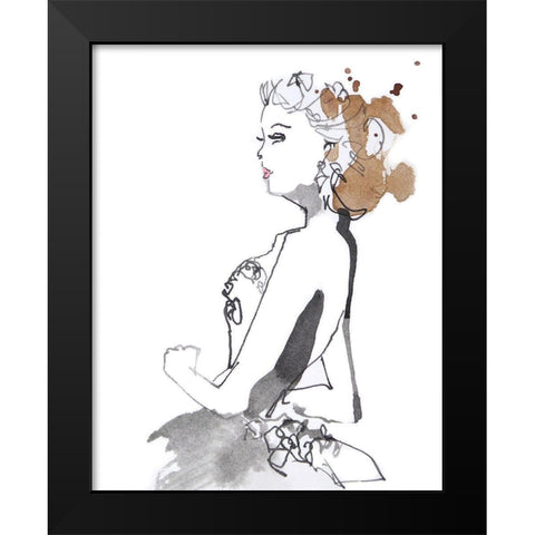 Dancing Queen Black Modern Wood Framed Art Print by Rideout, Schuyler