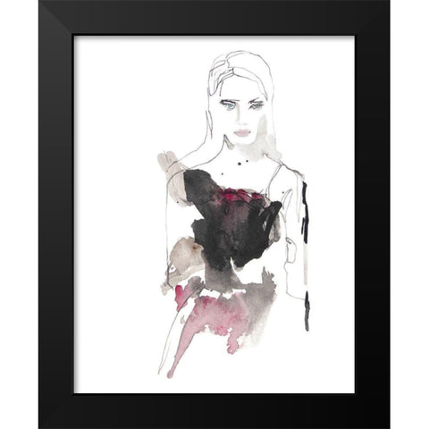 The Look Black Modern Wood Framed Art Print by Rideout, Schuyler