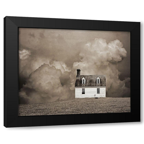 Lone House in Brown Black Modern Wood Framed Art Print with Double Matting by Ryan, Brooke T.