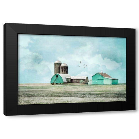 Aqua Barns Black Modern Wood Framed Art Print by Ryan, Brooke T.