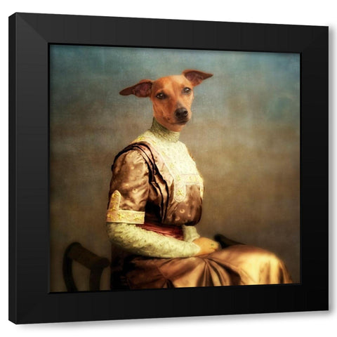 Bambi Black Modern Wood Framed Art Print by Roch, Martine