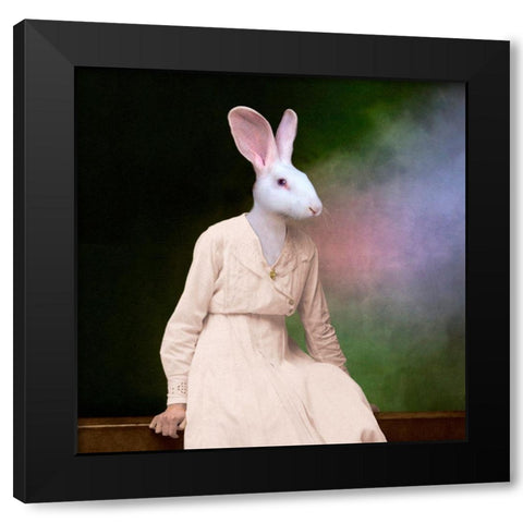 The Delicate Lady Black Modern Wood Framed Art Print with Double Matting by Roch, Martine