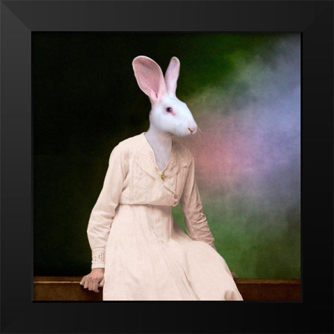 The Delicate Lady Black Modern Wood Framed Art Print by Roch, Martine