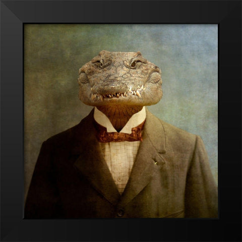 The Boss Black Modern Wood Framed Art Print by Roch, Martine