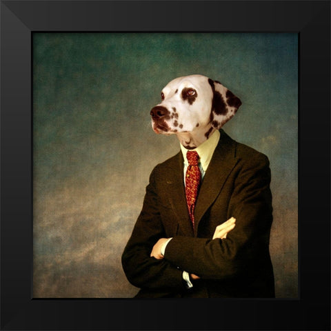 The Patient Man Black Modern Wood Framed Art Print by Roch, Martine