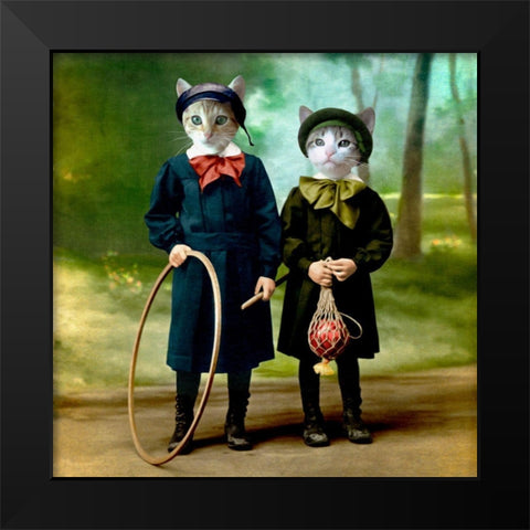 The Good Kids Black Modern Wood Framed Art Print by Roch, Martine