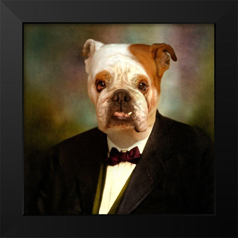 The Sweet Grandpa Black Modern Wood Framed Art Print by Roch, Martine