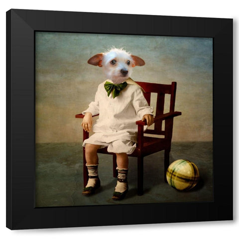 Henri Black Modern Wood Framed Art Print by Roch, Martine