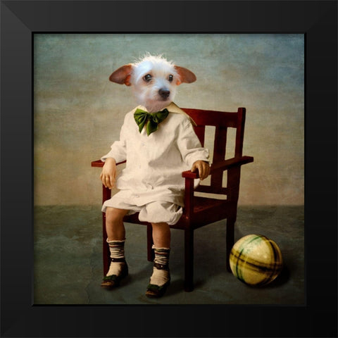 Henri Black Modern Wood Framed Art Print by Roch, Martine