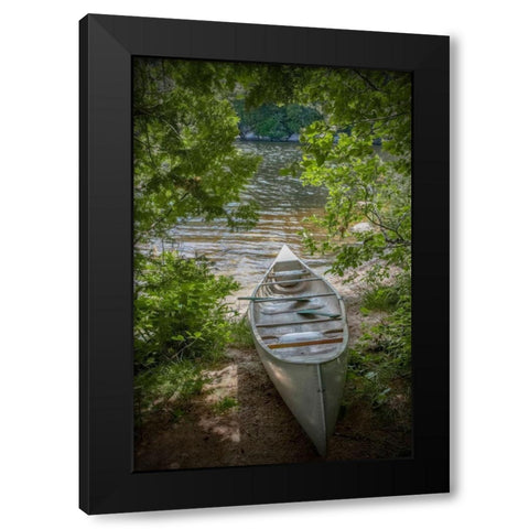 Canoe Black Modern Wood Framed Art Print by Ryan, Brooke T.