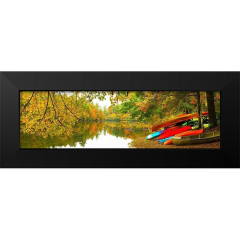 Autumn Fleet Black Modern Wood Framed Art Print by Reed, Jack