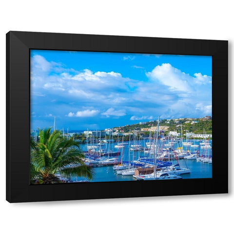 Oyster Pond Bay, St. Maarten Black Modern Wood Framed Art Print by Reed, Jack