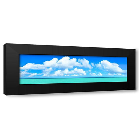 White Aqua Black Modern Wood Framed Art Print with Double Matting by Reed, Jack