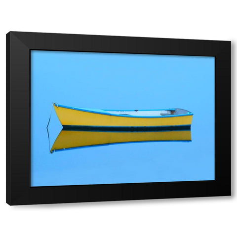 Yellow Girl Black Modern Wood Framed Art Print with Double Matting by Reed, Jack