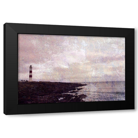 Let There Be Spaces Black Modern Wood Framed Art Print with Double Matting by Ruest, Liz