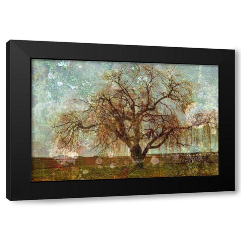 Roundabout Black Modern Wood Framed Art Print by Ruest, Liz
