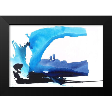 Sunset Black Modern Wood Framed Art Print by Russell, Valerie