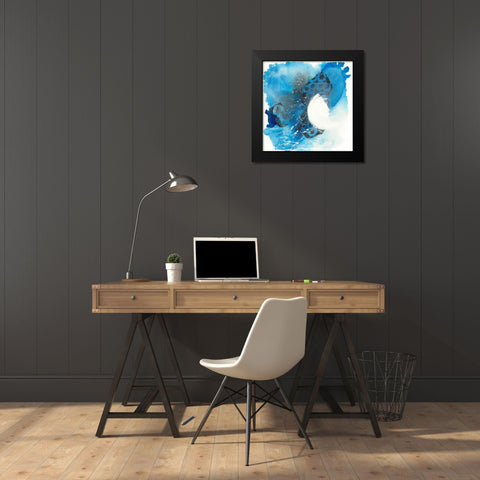 Oceanâ€™s Diluted Black Modern Wood Framed Art Print by Russell, Valerie