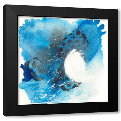 Oceanâ€™s Diluted Black Modern Wood Framed Art Print by Russell, Valerie